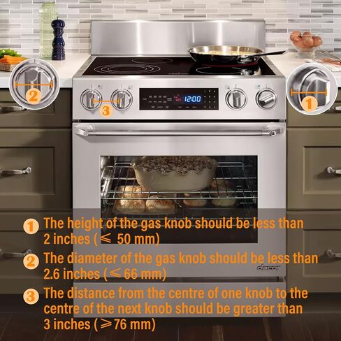 5-Pack Stove Knob Safety Covers,Upgraded Press Gas Stove Knob Locks,Durable Design Childproof Oven Knob Locks for Babies and Pets, Sticky and Easy to Install,Transparent in Kuwait