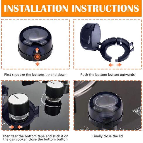 5-Pack Stove Knob Safety Covers,Upgraded Press Gas Stove Knob Locks,Durable Design Childproof Oven Knob Locks for Babies and Pets, Sticky and Easy to Install,Transparent in Kuwait