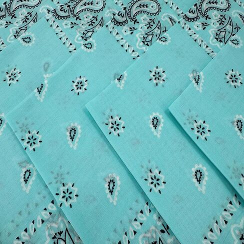 12 Pack Black Thick Cotton Nice Bandanas Paisley Design in Saudi Arabia