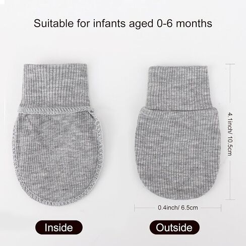 BQUBO 6 Pairs Newborn Baby Boys Girls Mittens 0-6 Months Unisex-Baby Infant Mittens Elastic No Scratch Wrist Gloves in Saudi Arabia