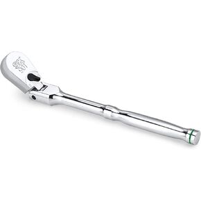 SK 3/8" Drive Flex Head Ratchet Handle, 90-Tooth Ratchet,Premium CR-V Construction, Reversible Design, with Contoured Handle