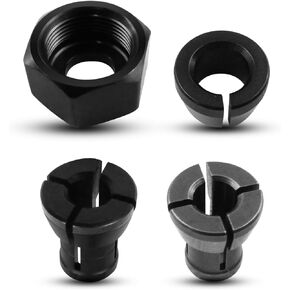 Collet Kit Fit for Makita 3621 3621A 3620 RP0900K 1-1/4 HP RT0700CX3 RT0700C RT0701C RT0701CX3 XTR01Z Replace 763637-1, Trim Router Accessories Collet Kit, 1/4 Inch 6.35mm