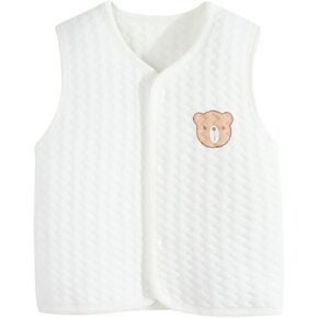 Knit Cotton Vest for Baby Boys Girls, Rustic Style Toddler Clothing for Fall Winter Seasons Baby Vest