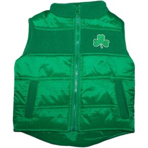 Creative Knitwear Irish Baby Shamrock Puffy Vest