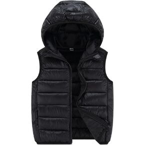 Infrant Baby Boys Girls Autumn Coat Warm Sleeveless Lightweight Down Cotton Vest Hoodies Zip Up Windproof Jacket