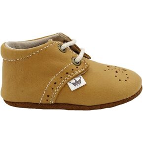Liv & Leo Baby Toddler Boy Girl Oxford Lace Up Crib First Walking Shoes - Genuine Leather
