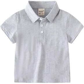 Cute Clothes for Girls Boys Classic Short Sleeve Polo Shirt Toddler Baby Summer Solid Color Button Up Boy Clothes