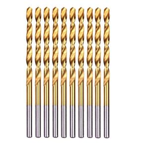 10pcs ، 3/8 "، بتات تويست المغلفة من التيتانيوم