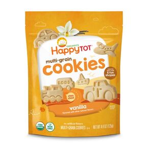 Happy Tot Organic Multi-Grain Cookies Toddler Snack, Fun Transportation Shapes, Strawberry, 4.4 Ounce (Pack of 5)