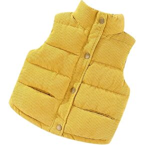 Toddler Boys Girls Coat Warm Wear Corduroy Vest Baby Outside Tower Vest Jackets Tops Kids Winter Outerwear