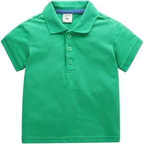 The 𝐂hildren's 𝐏lace Toddler Boys' School Uniform Pique Polo Kids Short Sleeve Golf Shirt T-Shirt Tops Summer Clothes