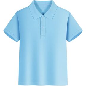 Youth Boys Classic Polo Shirt Cotton T-Shirt Tops Short Sleeve Pique Polo Kids Solid Toddler Girl Summer Outfits