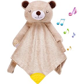 BEREST Baby Cry Sensor Sleep Soother, Heartbeat Bear Blanket Comforter Toy, Reduce Night Time Wake Ups, Helps Newborns Go to Sleep Faster & Stay Asleep Longer, Great Nursery Decor Infants Shower Gifts
