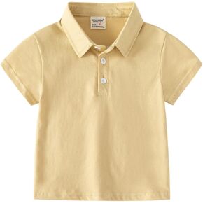 Toddler Boys Solid P𝗼lo Shirt Baby Kids Short Sleeve Dress Tees Tops Summer Casual Fashion Clothes Comfort Funny Tops