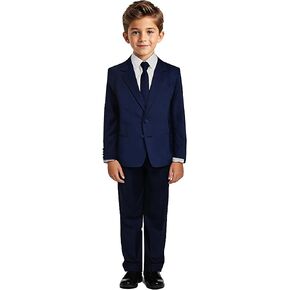Black n Bianco Boys Toddler Five Piece Suit with Neck tie.