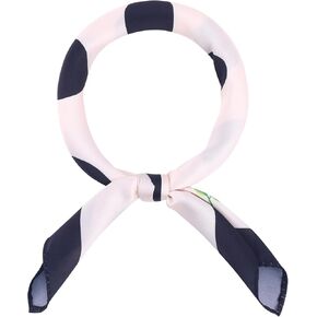 Allegra K 70cm Polka Dots Square Scarf Neck Scarves Kerchief Neckerchief Headband for Women