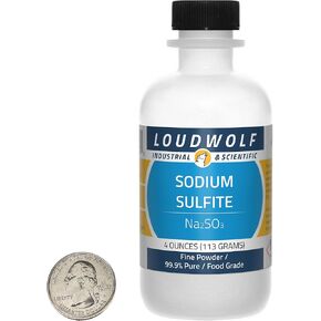 Sodium Sulfite/Fine Powder / 4 Ounces / 99.9% Pure Food Grade