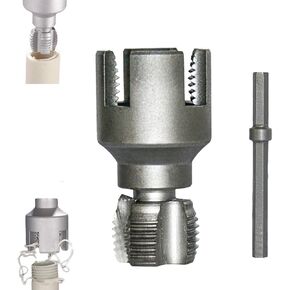 Pipe Thread Cutting Tool, Electric Drill Compatible Pvc Pipe Threader Kit, Thread Trimming and Angle Bolt Repair Tool, Electric Pipe Threader, Garden Hose Thread Die(1/2")
