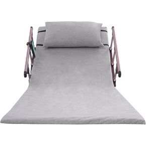 Electric Power Lifting Adjustable Bed Back Rest 350lbs for Patient Back Lumbar Support, Assist Elderly to Get Out of Bed Easily, Fold Bedrails with Pocket for The Elderly, Disabled, Gray