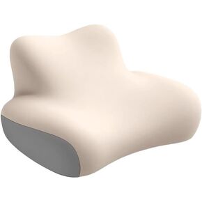 Multifunctional bed wedge pillow, ergonomic headrest, supporting and raising slope pillow, suitable for adults, children and patients with back pain, non-slip base and washable pillowcase. (beige)