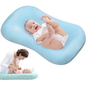 Baby Wedge Pillow for Newborn – Ergonomic Infant Support Pillow, Lightweight and Breathable (Blue)