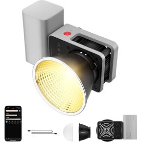 ZHIYUN CINEPEER CX50 [رسمي] 50W RGB ضوء الفيديو ، اللون الكامل 2700K-6500K ضوء الكاميرا المحمولة ، TLCI/CRI96+، التحكم في التطبيق مع بطارية قبضة ، 18 تأثيرات إبداعية لتسجيل الفيديو/تصوير الصورة