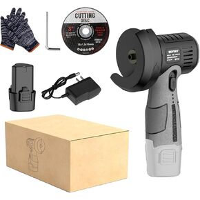 12V Mini Angle Grinder with Cutting Disc, Multifunctional Cordless Angle Grinder Kit, 15,000 Rpm High-Speed Power Angle Grinder, 1500mah, For Cutting Grinding Polishing (Battery*1)