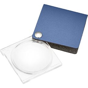 ESCHENBACH 1730-331B Portable Loupe, Economic, Handy Loupe, Royal Blue, Blister Pack, 3.5X Magnification