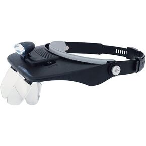 Shinwa Sokutei Binocular Head Loupe W-5 with LED light (75737) (Japan Import)