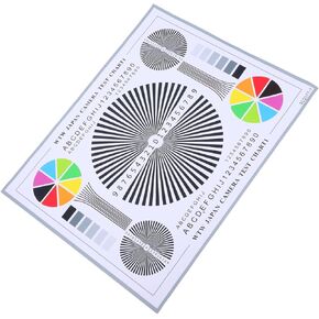 Artibetter Lens Test Chart Color Calibration Card Lens Focus Adjustment Chart Color Wheel Chart CCTV Camera Calibration Tool Testing Card for Monitoring Systems