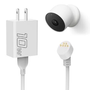 Power Cable Compatible with Google Nest Cam Outdoor or Indoor Battery, 10W 25Ft Nest Power Connector Weatherproof Charging Cable Power Your Nest Cam Power Cord
