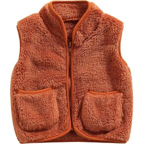 Toddler Baby Girl Boy Corduroy Vest Coat Pocket Button Jacket Waistcoat Tops Fall Winter Clothes