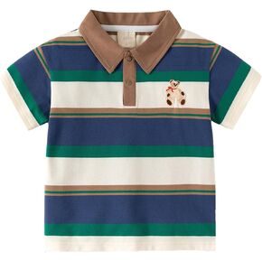 Kids Boys Polo Shirts Short Sleeve Performance Tee Stretch Funny String Active Casual Collared Golf Shirts