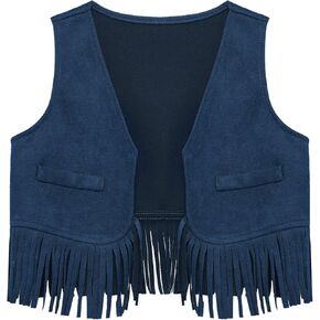 Baby Cowboys Cowgirls Theme Birthday Party Dress-up Suede Tassel Waistcoat Vest