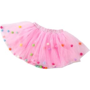 Infant Mulity Colorful Tulle Tutu Skirt Pom Princess Mini Dress Children Clothing Pettiskirt Girl Clothes