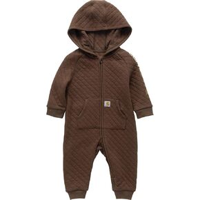 Carhartt Kid's CM8773 Long-Sleeve Zip-Front Quilted Jersey Hooded Coverall - Bo