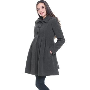 Maternity Outerwear Women Wool Pleated Coat Pregnancy Winter Jacket
