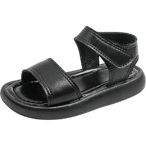 Children's Sandals Solid Soft Boys' Beach Shoes Girls' Leather Sandals Slippers Purpose Slippers Beach Kids Shoes