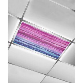 Fluorescent Light Covers for Drop Ceiling Blue Purple Gradient Stripe Magnetic Light Filters, Abstract Geometric Art Ceiling Shade Filters for Home Classroom Office,2x4 ft,4Packs in Saudi Arabia
