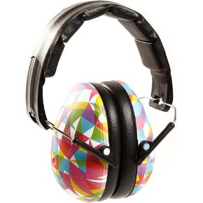 BANZ Kids Headphones – Hearing Protection Earmuffs For Children – ADJUSTABLE headband to fit all ages – Protect Kids Ears – Block Noise – Fireworks – Sporting Events – Concerts – Movies (Geo Print)