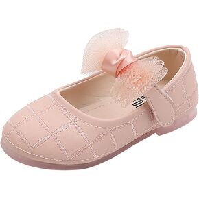 Girl's Mary Jane Dress Shoes Bow Flower Girl Shoes Ballet Flats for Party Wedding School Baby Shoes