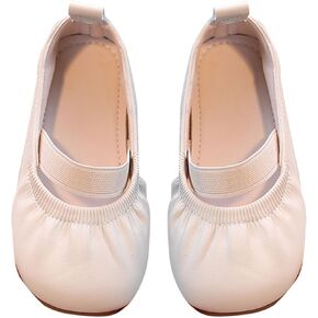 Girl Dress Shoes Square Toe Ballet Flats for Girls Toddler Flower Girl Dress Shoes for Party School Wedding Casual Shoes
