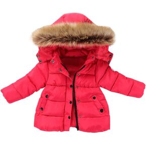 Jacket Baby Boys Girls Down Jacket Toddler Winter Warm Puffer Down Coat Cotton Hooded Fu𝐫 Snowsuit Boy Baby