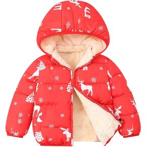 Childrens Baby Thick Down Coat Padded Winter Jacket Plus Boys Girls Thick Coat Puffer Coat Lightweight Girls Jacket