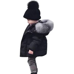 Toddler Winter Coat Toddler Kids Baby Girls Boys Winter Coats Thicken Collar Hoodie Down Jacket Windproof Boys 3 1 Coat