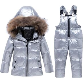 Youth Track Set Boys Girls Infants Thickened Warm 1 6 Years Old Solid Color Down Jacket Suit Boys Toddler Sweatsuit