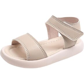 Girls Flatform Wedge Open Toe Platform Summer Sandals Hook & Loop Ankle Strap Toddler Kids Non Slip Soft Bottom Shoes