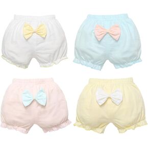 4 Pieces Toddler Baby Girl Cotton Short Bottoms Infant Summer Breathable Bloomers Briefs Underwear