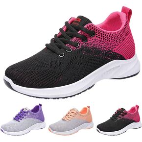 Womens Orthopedic Bowling Shoes Comfortable Universal Slide Soles Light-Weight Mesh Athletic Slip on Sneakers
