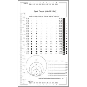 Microscope Kit Spot Gauge Comparison Card Ruler Point Dot Line Gauge Diameter Line Width Thickness Micrometer Microscope Lens Adapters